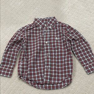 Polo by Ralph Lauren Red and Blue Plaid Kids Button-Down Shirt